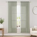 Nanspring Sage Green Semi Sheer Curtains 72 Inches Long 2 Panels Set by Nanspring