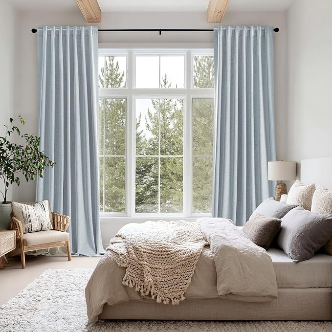 MIULEE 100% Blackout Linen Curtains - Image 8