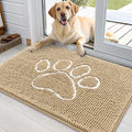 OLANLY Dog Door Mat for Muddy Paws 36x24, Paw Print Design, Absorbs Moisture by OLANLY