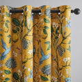 Topfinel 80 Inches Long Custom Mustard Yellow Luxury Curtains by Topfinel