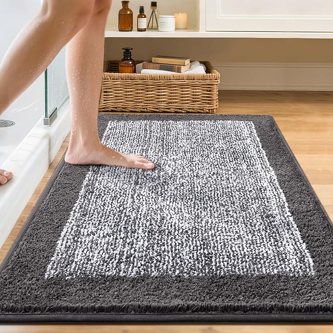48x32 Large Bathroom Rugs Washable Non Slip, Soft Absorbent Quick Dry Mats - Image 2