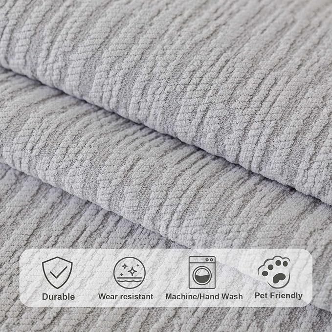 Soft Waterproof Chenille Cover Washable, Non Slip Sectional Sofa Covers - Image 4
