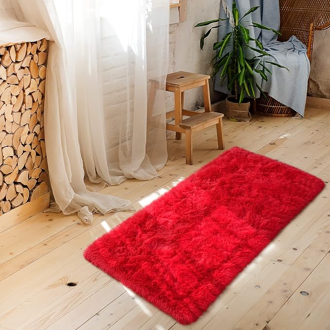 Amearea Shag Fluffy Small Rug, 2x4 Feet Throw Rugs - Image 5