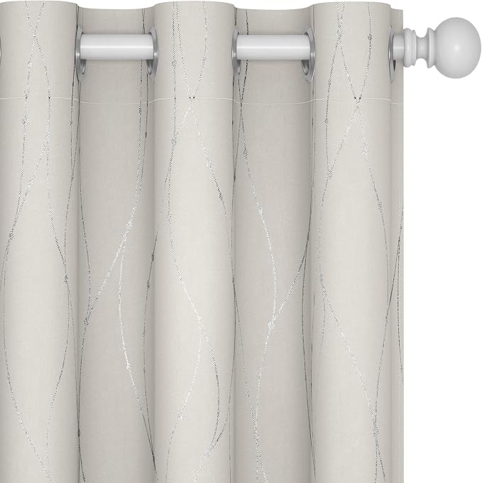 Deconovo Beige Blackout Curtains, Room Darkening Curtain, Thermal Insulated by Deconovo