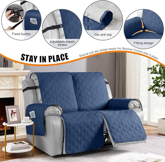 VANSOFY Waterproof Recliner Couch Covers, Sofa Covers 1-Piece Washable - Image 3
