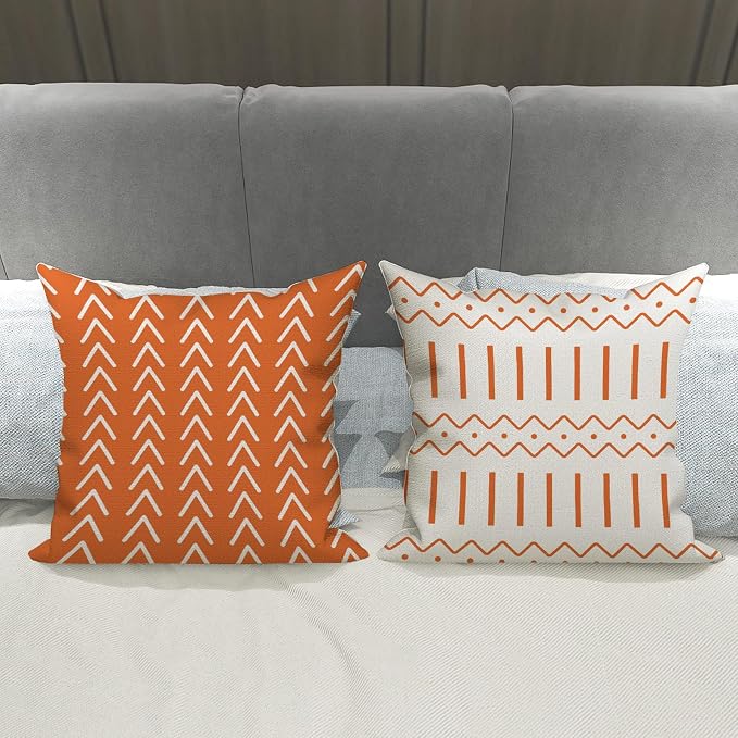 YCOLL Fall Pillow Covers 20x20 Set of 4, Modern Sofa Throw Pillow Cover - Image 5