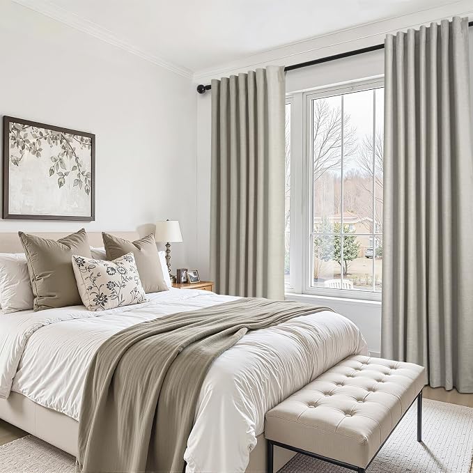Topfinel 84 Inch Long Linen Blackout Curtains - Image 6