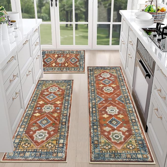 HEBE Boho Kitchen Rug Sets 3 Piece - Image 7