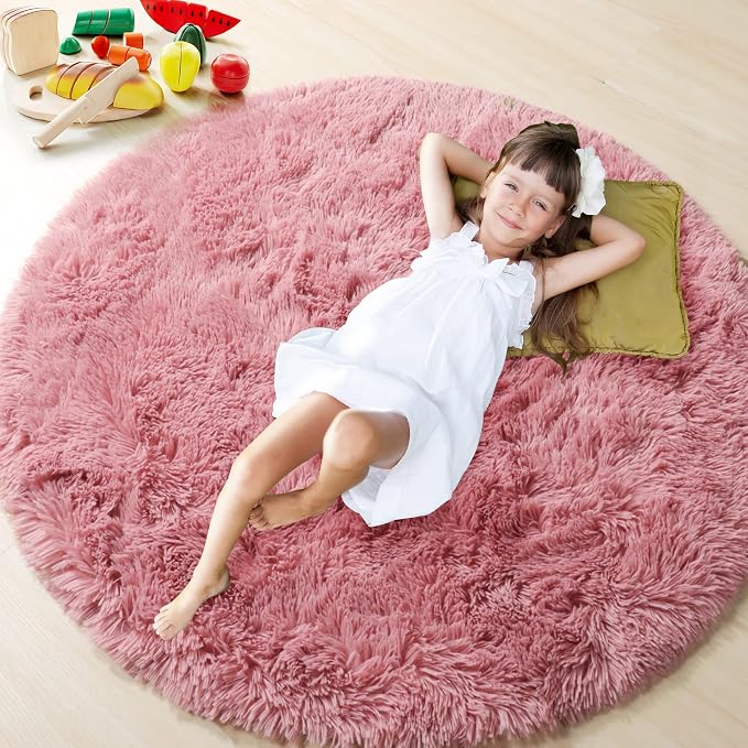 ONASAR Blush Round Area Rugs 4ft - Image 4