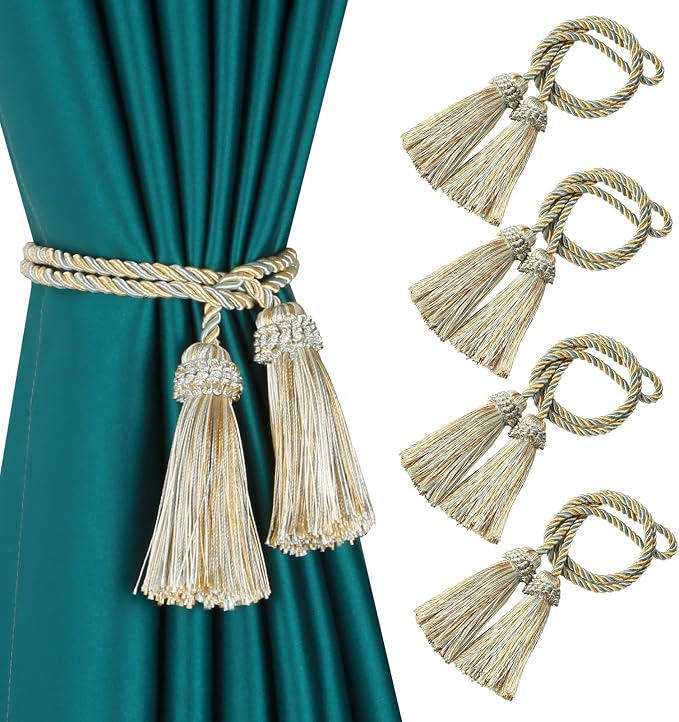 Fenghuangwu Curtain Tiebacks Handmade Decorative Curtain Holdbacks Rope by fenghuangwu