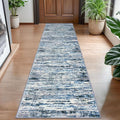 Lansny Modern Abstract Hallway Runner Rug by lansny