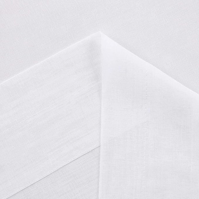 DWCN White Sheer Curtains 63 inch Length 2 Panels Set, Elegant Solid Color - Image 4