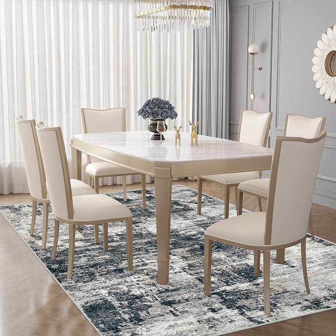 XLUEZ 5x7 Area Rugs for Living Room, Washable Modern Abstract Large Area Rug - Image 6