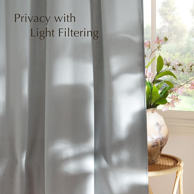 NICETOWN Light Cyan Linen Curtains - Image 5