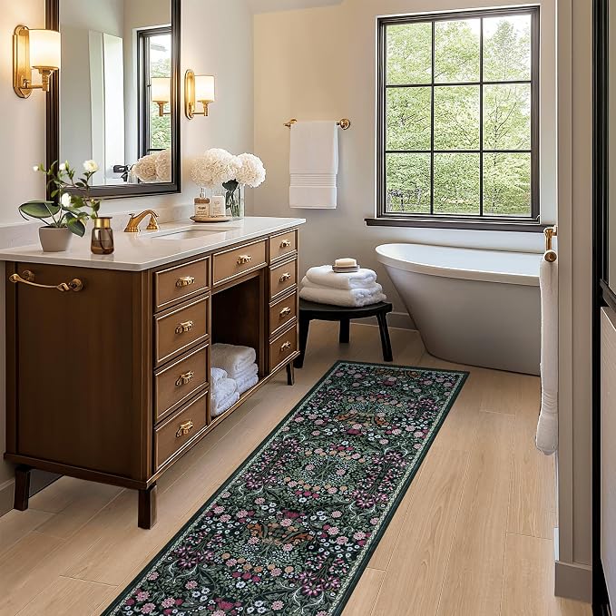 Runner Rug for Entryway: 2.6x8 Kitchen Rugs Non Slip Washable Ultra-Thin Soft - Image 5