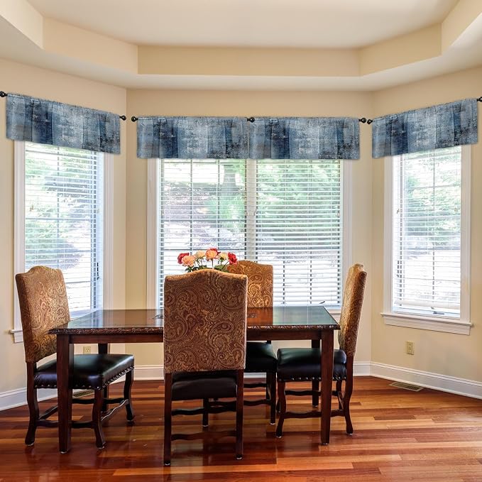 Emvency 4 Pack Valances Window Treatments, 52x12 Inch Rod Pocket Valances - Image 7