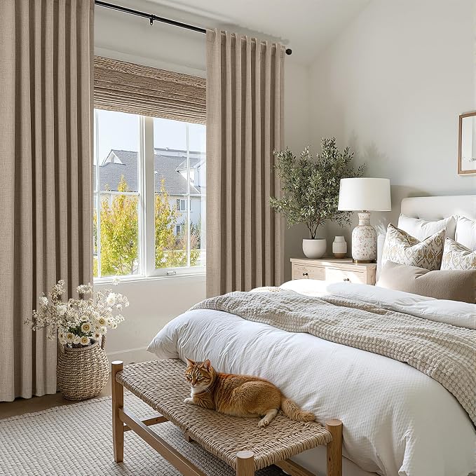 MIULEE 100% Blackout Linen Curtains - Image 8