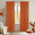 MIULEE Orange Back Tab Blackout Curtains 90 Inch Long 2 Panels Set by MIULEE