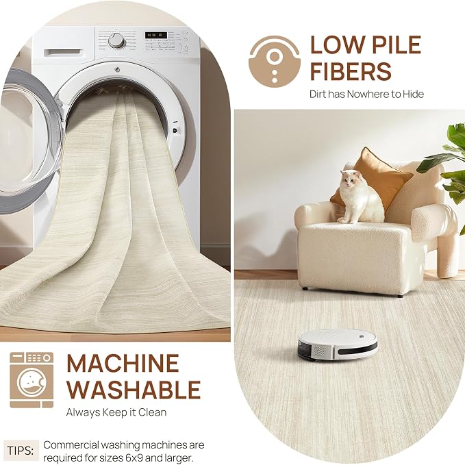 UERMEI 9x12 Washable Area Rug - Image 9