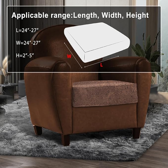 Leather Look Couch Cushion Covers Sofa Seat Slipcovers Sets Couches Furniture - Image 3