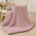 Bigacogo Chunky Knit Throw Blanket by Bigacogo