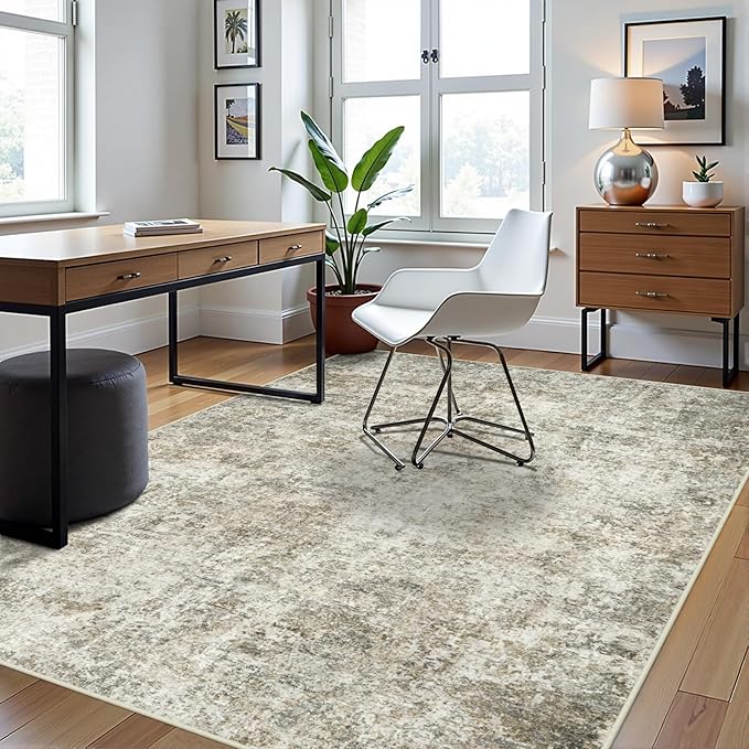 5x7 Area Rugs for Living Room Rug Washable: Abstract Rug for Dining Room - Image 3