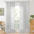 BGment Light Grey Linen Curtains by BGment