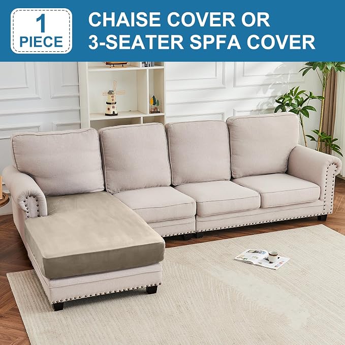 Couch Cover Velvet Chaise Cushion Cover - Image 4