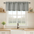 OVZME Valance for Windows, Light Filtering Faux Linen Textured Small Short by OVZME