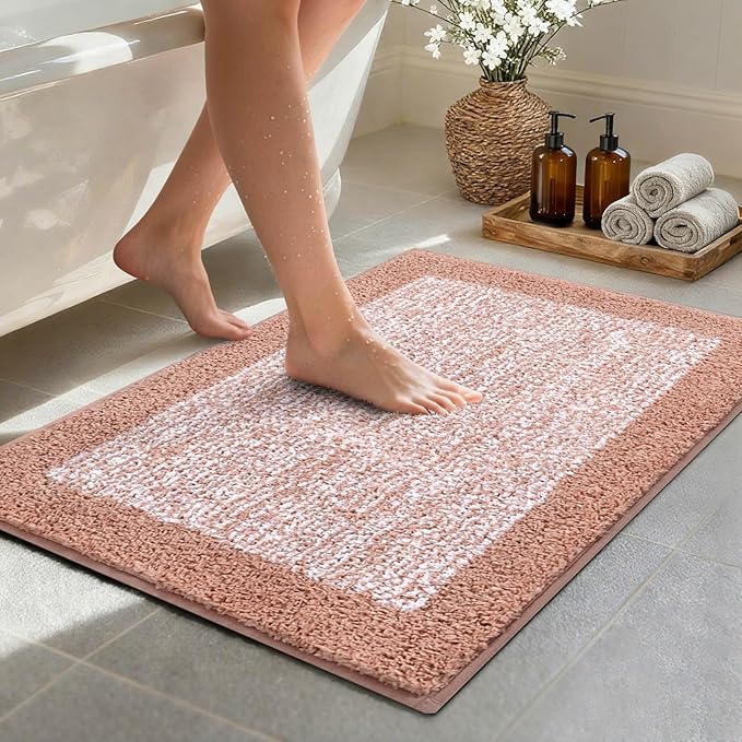 36x24 Large Bathroom Rugs Washable Non Slip, Soft Absorbent Quick Dry Mats by Unknown