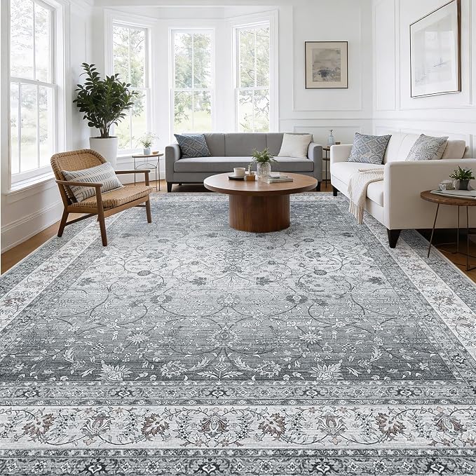AMADA HOMEFURNISHING 9x12 Area Rugs, Washable Living Room Rug - Image 9