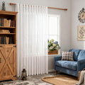 MYSKY HOME White Curtains 84 Inch Length by MYSKYHOME