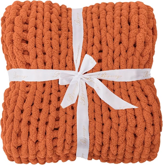Bigacogo Chunky Knit Throw Blanket - Image 7