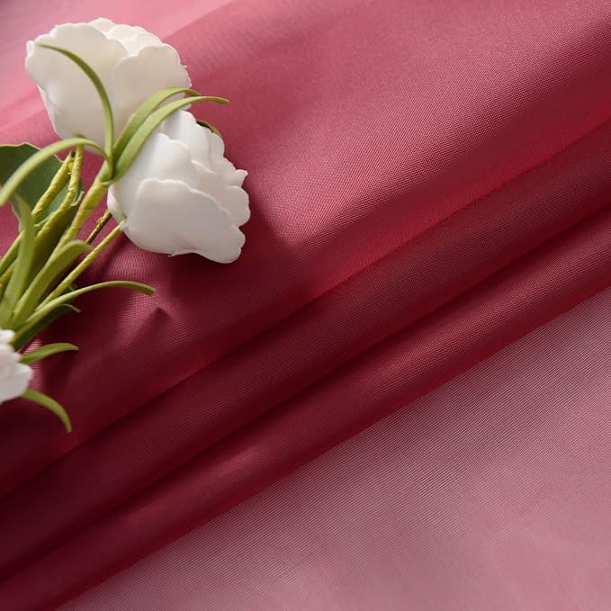 SpaceDresser Sheer Voile Window Treatment Rod Pocket Curtain Panels - Image 6