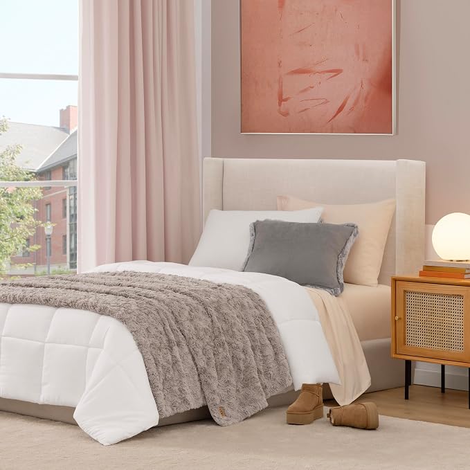 UGG Adalee Faux Fur Twin Size Blanket, Warm Cozy Blanket, Extra Large Throw - Image 4