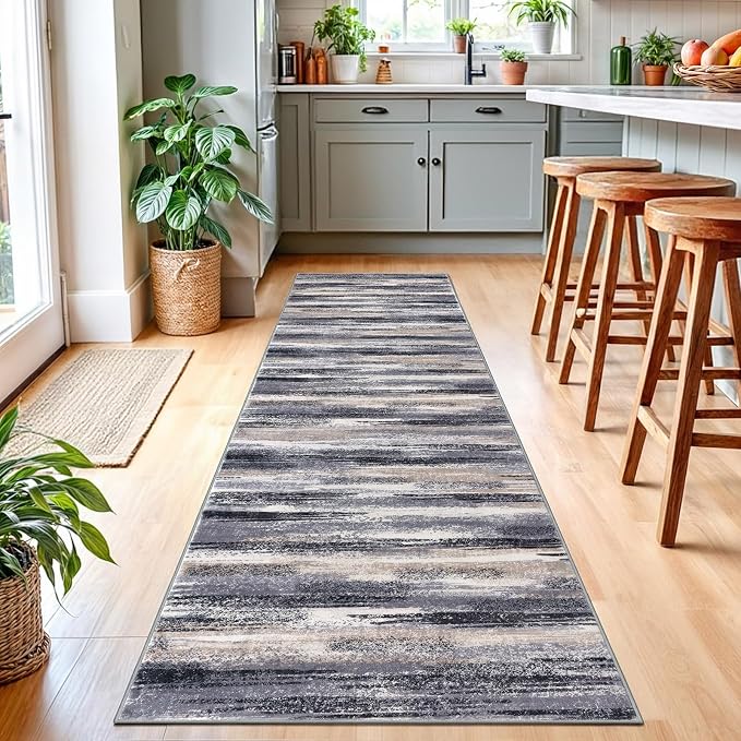 Lansny Modern Abstract Runner Rug 2.6x10 - Image 2