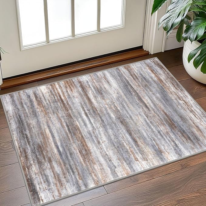 KOZYFLY Modern Abstract Small Area Rugs 2x3, Washable Kitchen Rug Non-Slip Soft - Image 7