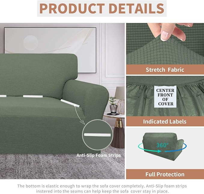 Easy-Going 100% Waterproof Loveseat Couch Cover, Dual Waterproof Sofa Cover - Image 4