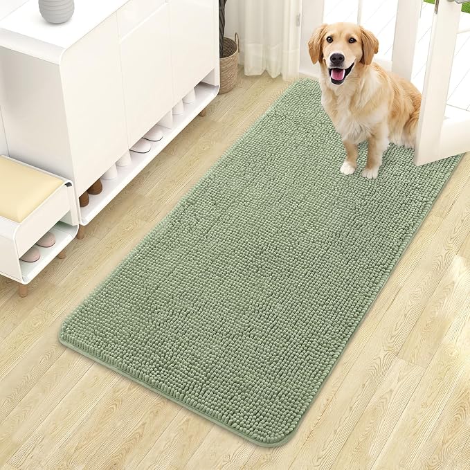 OLANLY Dog Door Mat for Muddy Paws 44x24, Absorbs Moisture and Dirt, Absorbent by OLANLY