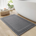 RESARE Waffle Bath Mat, Super Absorbent Non-Slip Machine Washable, Ultra Soft by Resare