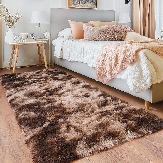 Runner Rugs for Bedroom, 2x6 Fluffy Throw Area Rug Non Slip for Bedside Dorm - Image 3