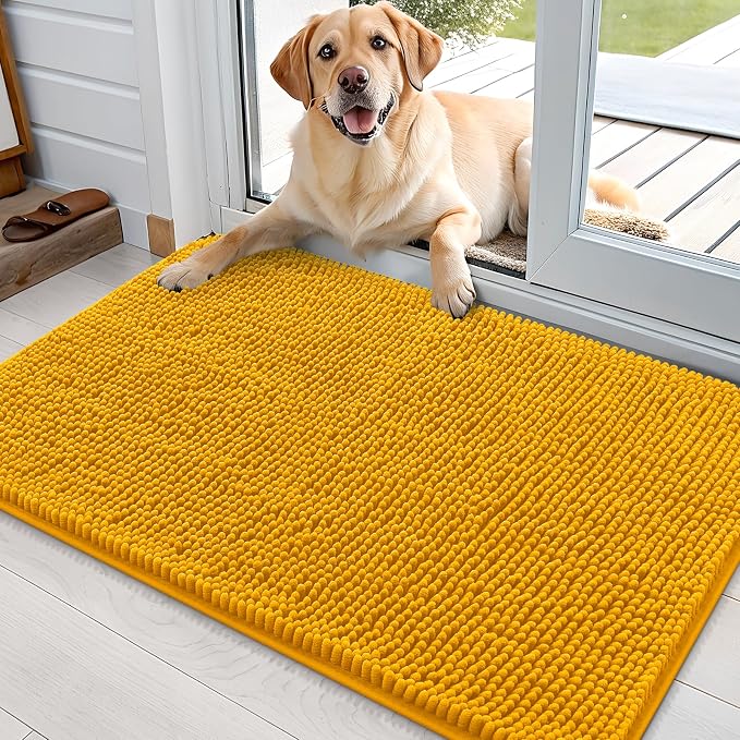 OLANLY Dog Door Mat for Muddy Paws 35x24, Absorbs Moisture and Dirt, Absorbent by OLANLY