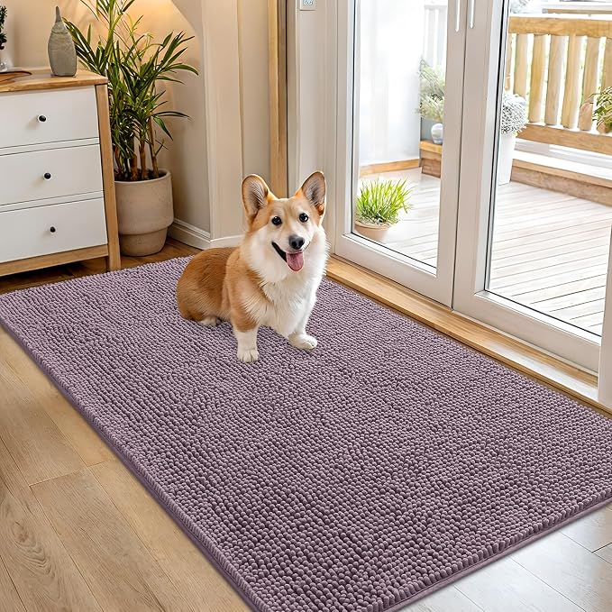 OLANLY Dog Door Mat for Muddy Paws 54x32, Absorbs Moisture and Dirt, Absorbent by OLANLY