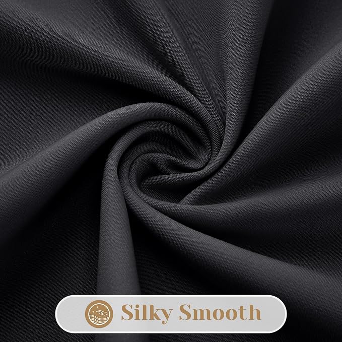 HOMEIDEAS Halloween Non-See-Through Black Privacy Sheer Kitchen Curtains - Image 7