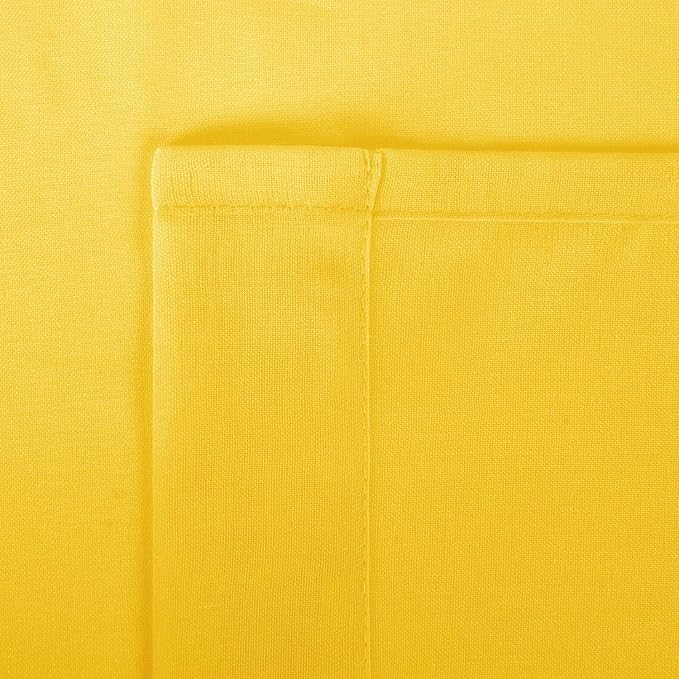 DWCN Yellow Sheer Curtains Semi Transparent Voile Rod Pocket Curtains - Image 5