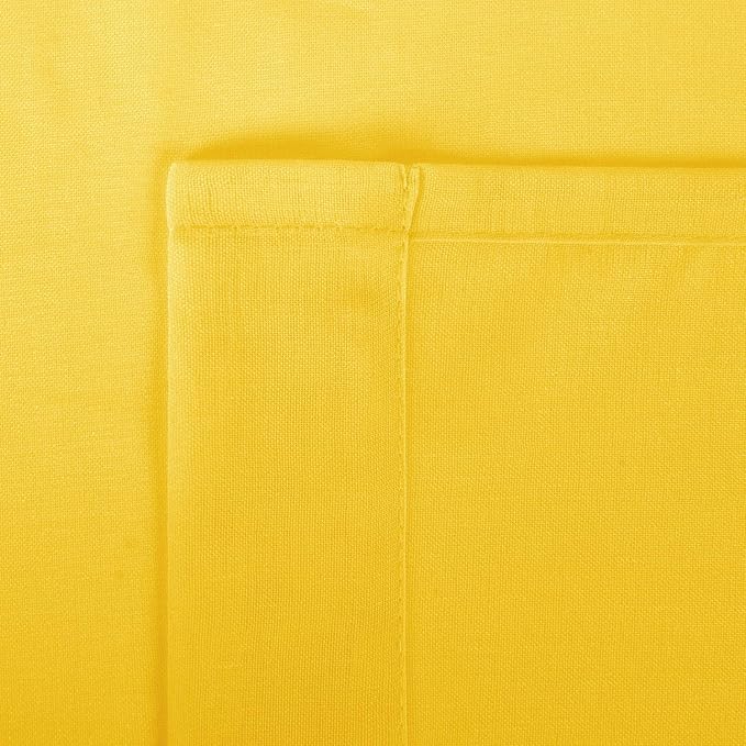 DWCN Yellow Sheer Curtains Semi Transparent Voile Rod Pocket Curtains - Image 5