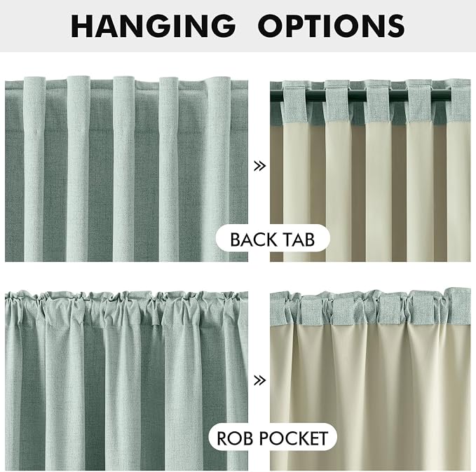 MIULEE 100% Blackout Linen Curtains - Image 5