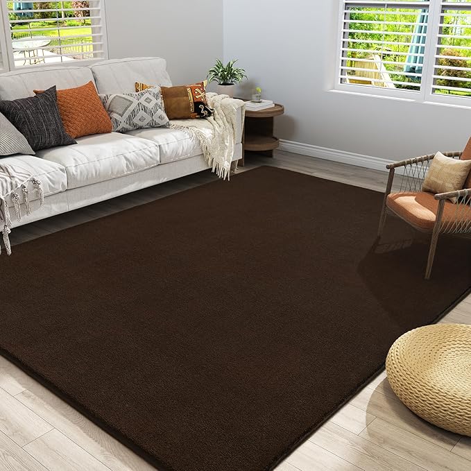 Amearea Large Modern Area Rugs for Bedroom Living Room, 6x9 Feet Brown - Image 7