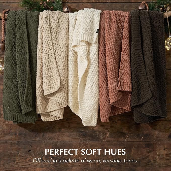 EVERGRACEHOME Chunky Chenille Knit Throw Blanket - Image 7