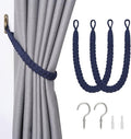 NICEEC 2 Pack Natural Cotton Rope Curtain Tiebacks Elegant Boho Style by NICEEC